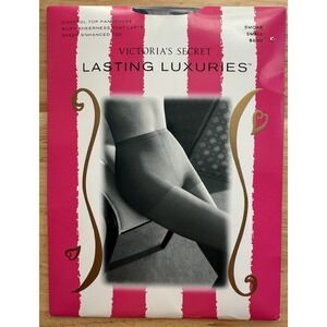 Victoria's Secret LASTING LUXURIES Control‎ Top Sheer Enhanced Toe Smoke Small